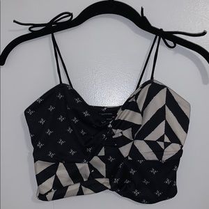 UO Cropped tank with tie straps